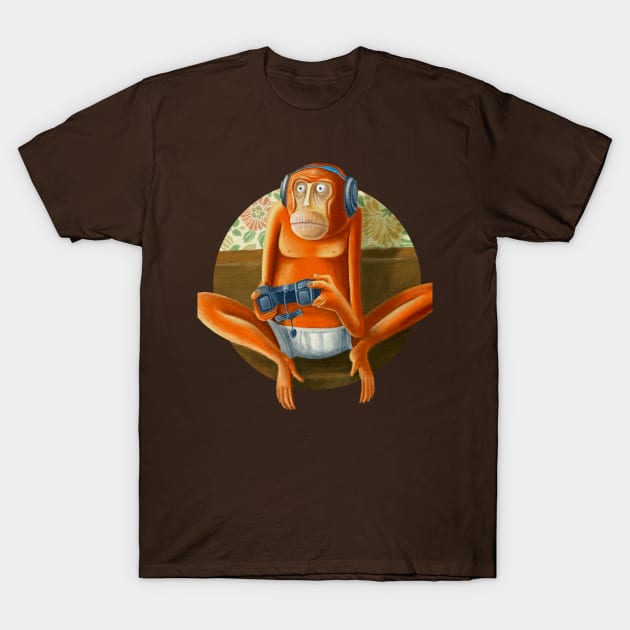 Monkey play T-Shirt by Lime